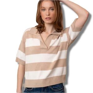 CYRUS Striped Polo Sweater – Size M | Preppy Casual